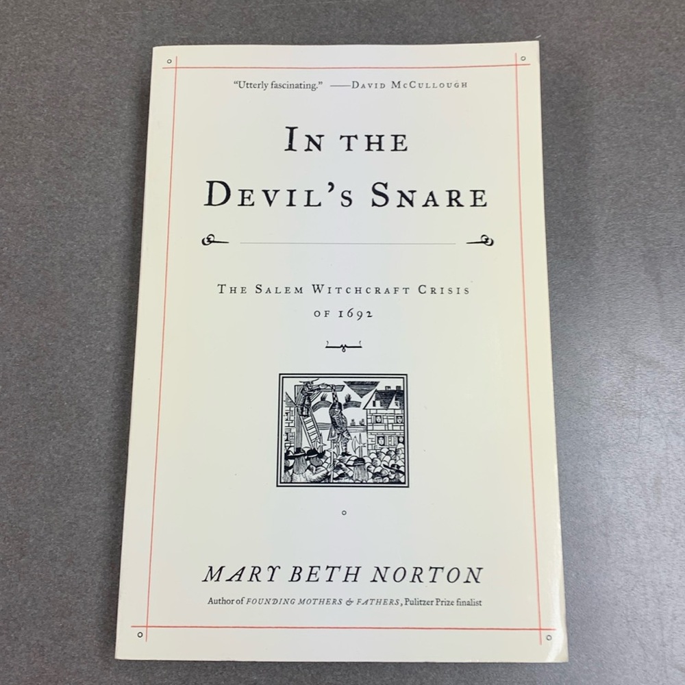 In The Devil’s Snare Large Paperback Book Salem Witch Trials by Mary Norton